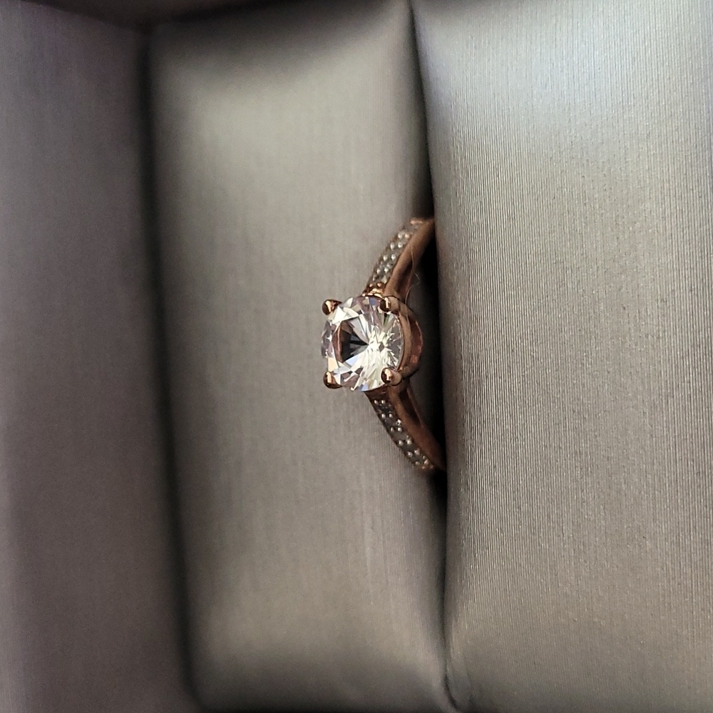 Zales rose gold sterling silver ring